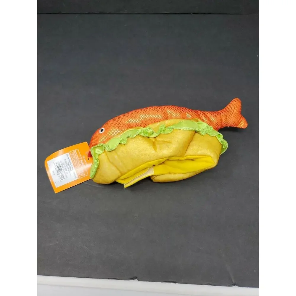 Hyde And Eek Cat Crab Fish Taco Costume Halloween Red Shiny Headpiece Hat NWT